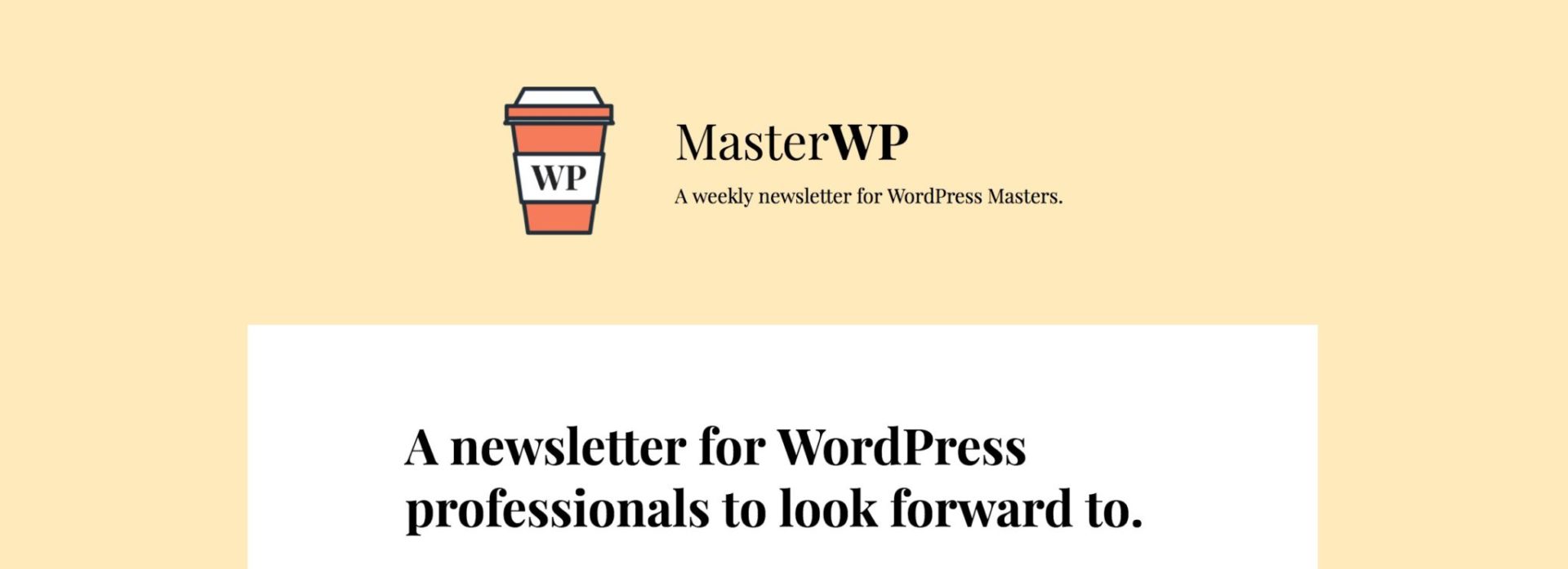 MasterWP newsletter