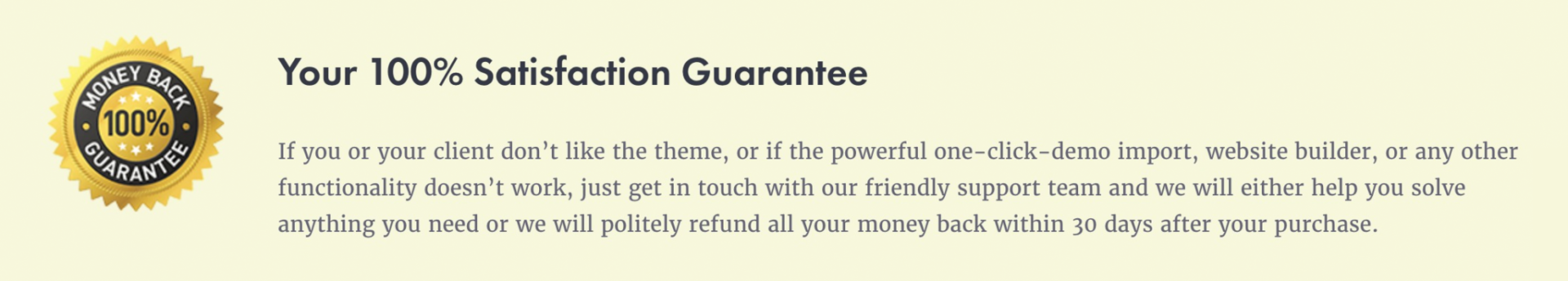 Money back guarantee badge